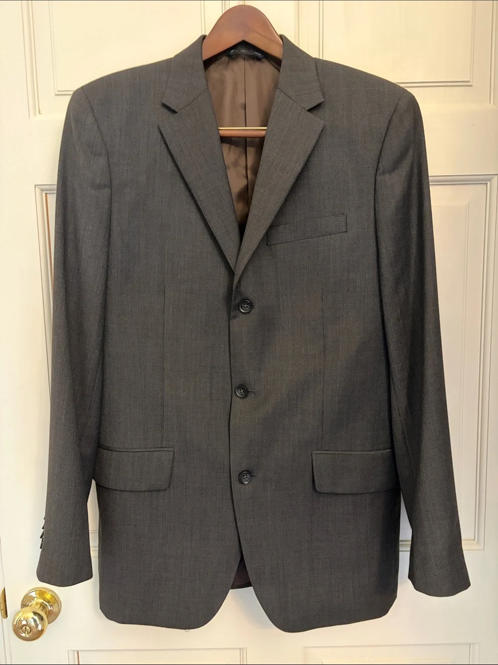 Banana Republic Men's Dark Gray Three-Button Blazer 42L